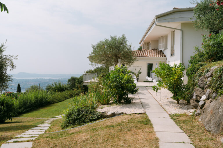 Lake Garda wedding villa exterior in Salò, Italy.