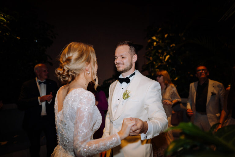 Couple celebrating in the evening at Six Senses Rome, warm intimate mood