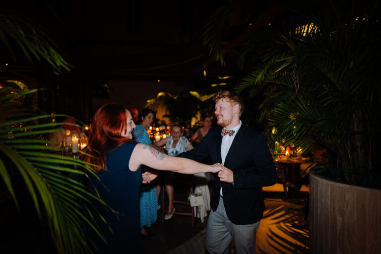 Dance floor moment at Six Senses Rome, candid celebration at night