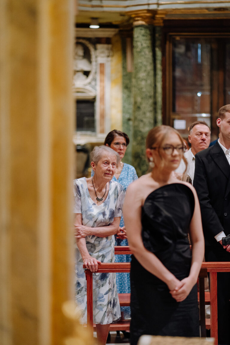 Guests in the Polish church in Rome during the ceremony.