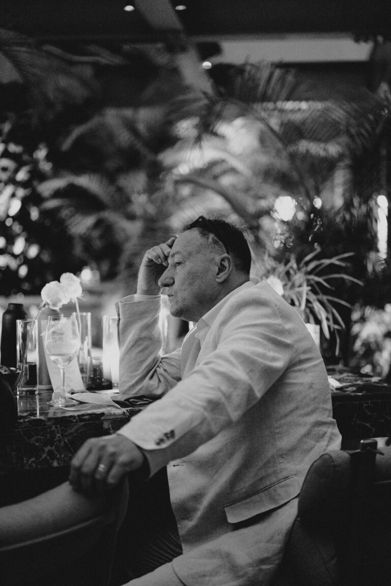 Candid guest moment during the dinner reception at Six Senses Rome