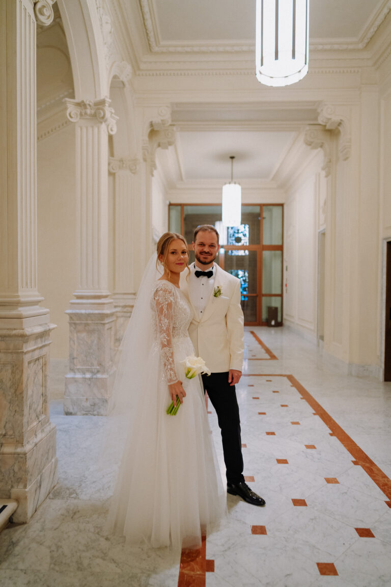 Six Senses Rome interior photo of Bride and Groom