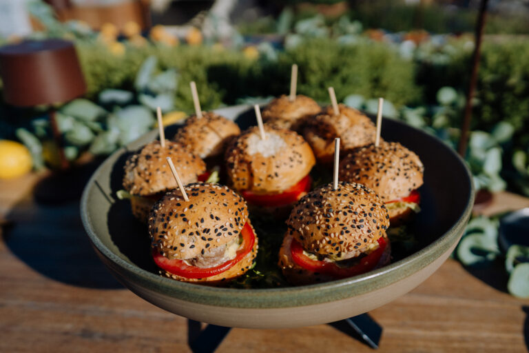 Aperitivo bites and details at Six Senses Rome, elegant reception styling