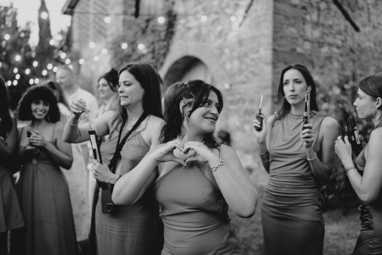 Crowd dancing at night, Villa Cini.