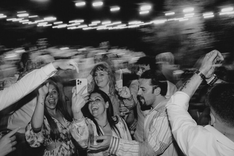 Black and white group dancing, Tuscany
