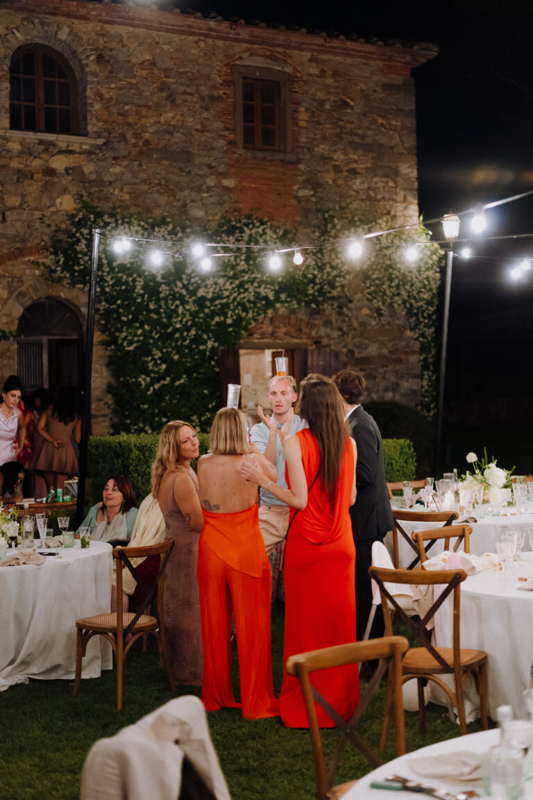 Late-night celebration portrait, Villa Cini